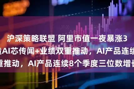 沪深策略联盟 阿里市值一夜暴涨368亿美元！造AI芯传闻+业绩双重推动，AI产品连续8个季度三位数增长