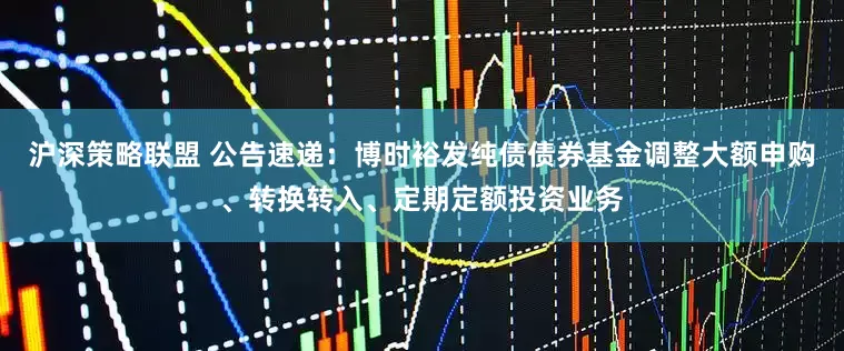 沪深策略联盟 公告速递：博时裕发纯债债券基金调整大额申购、转换转入、定期定额投资业务